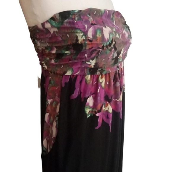 Soma Shirred Bandeau Sleeveless Convertible Maxi Dress in Iconic Size Medium NWT - Picture 4 of 8